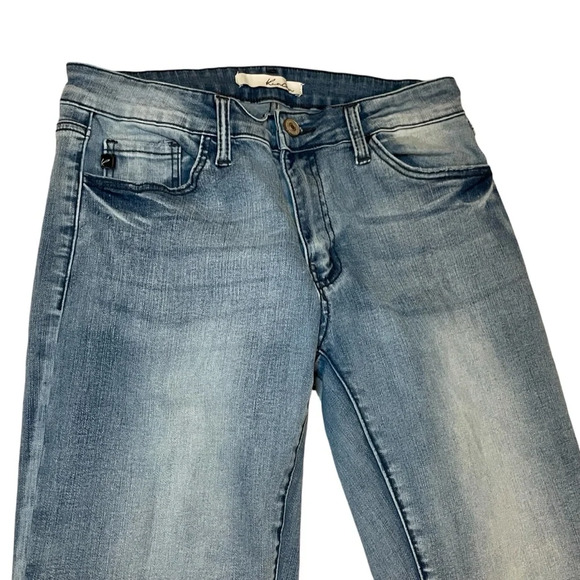 Kancan Mid Rise Skinny Jeans Size 9/28 Light Wash Ankle Denim Casual Stretch - Picture 2 of 10